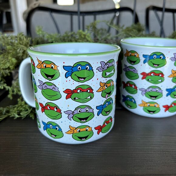 Teenage Mutant Ninja Turtles Set of 2 Portraits 20oz Ceramic Camper Mug-NEW - Picture 3 of 5